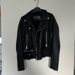 Bagatelle Classic Leather Motto Jacket